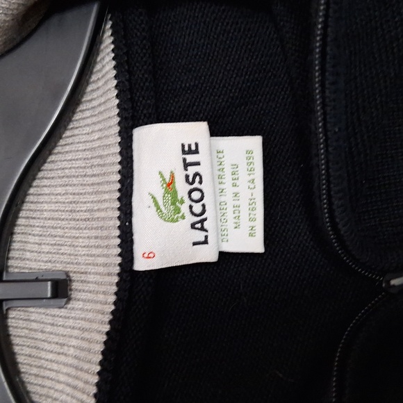 Vintage Lacoste mock turtleneck quarter zip - 6 (XL) - black/gray - Picture 5 of 6